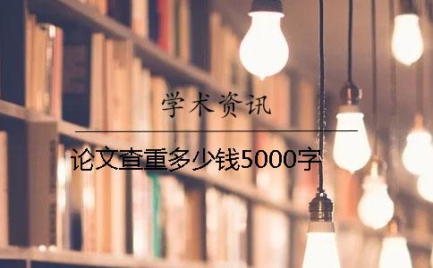 论文查重多少钱5000字