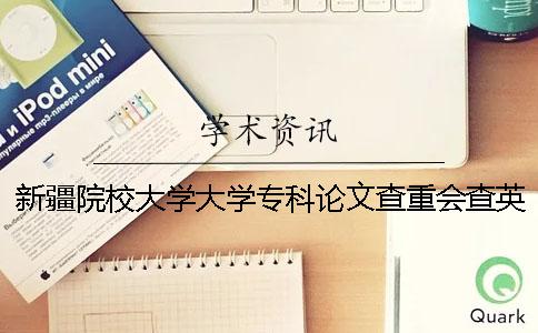 新疆院校大学大学专科论文查重会查英语文献吗？